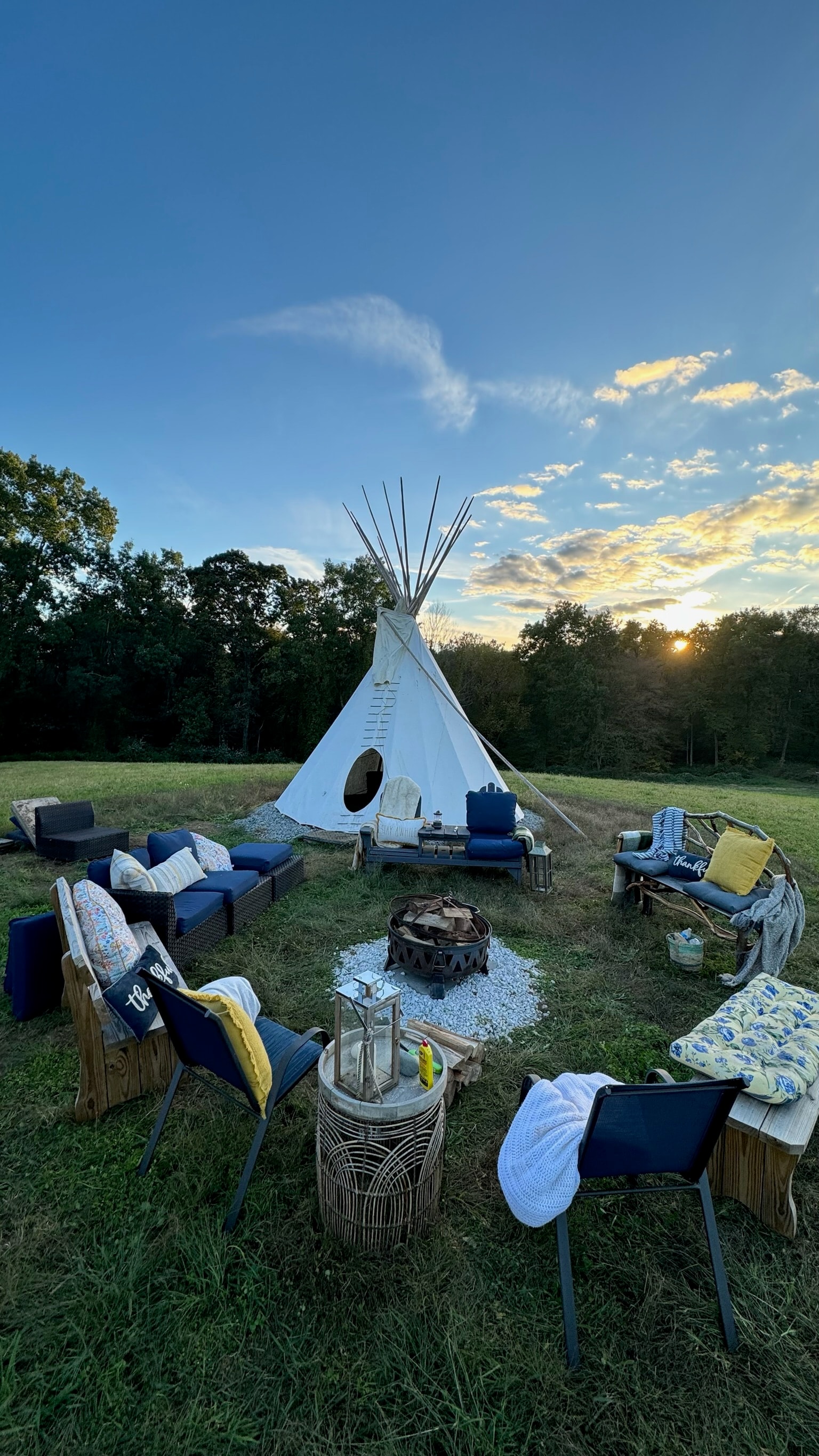 Campfire at Blue Iris Farm